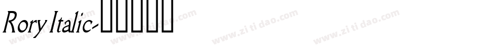 Rory Italic字体转换